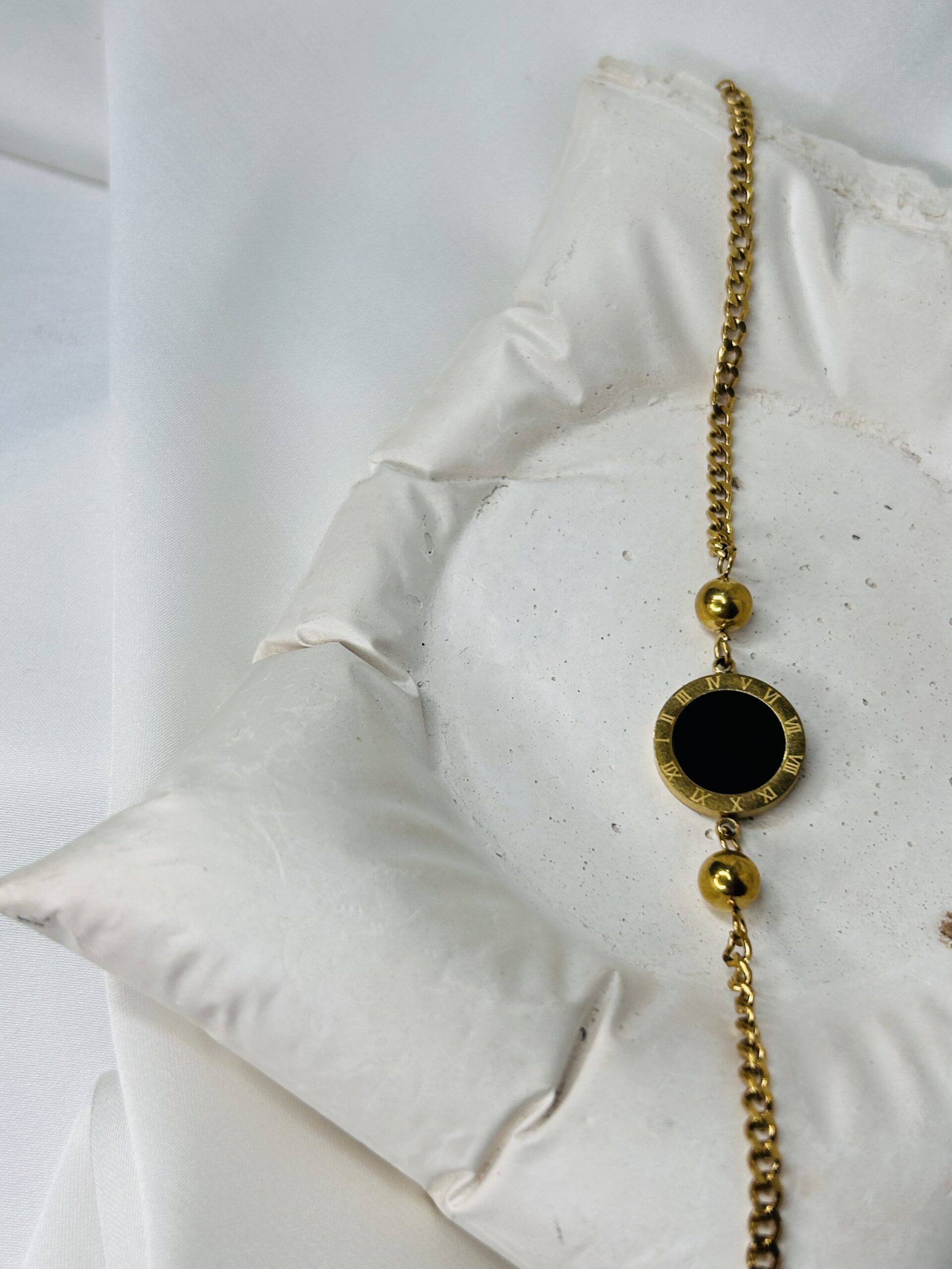 Gold & Black Anti Tarnish Bracelet-Stainless Steel