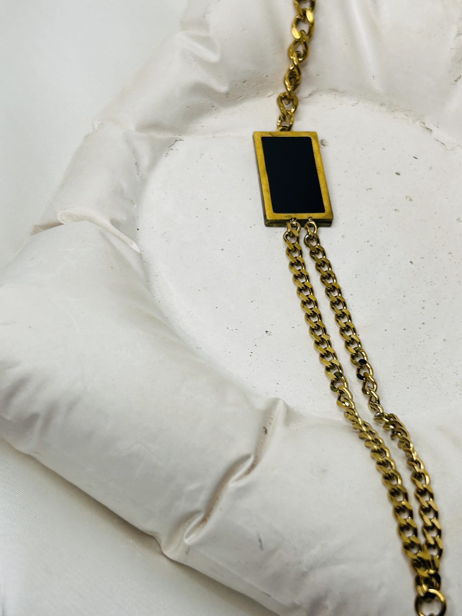 Gold & Black Anti Tarnish Bracelet