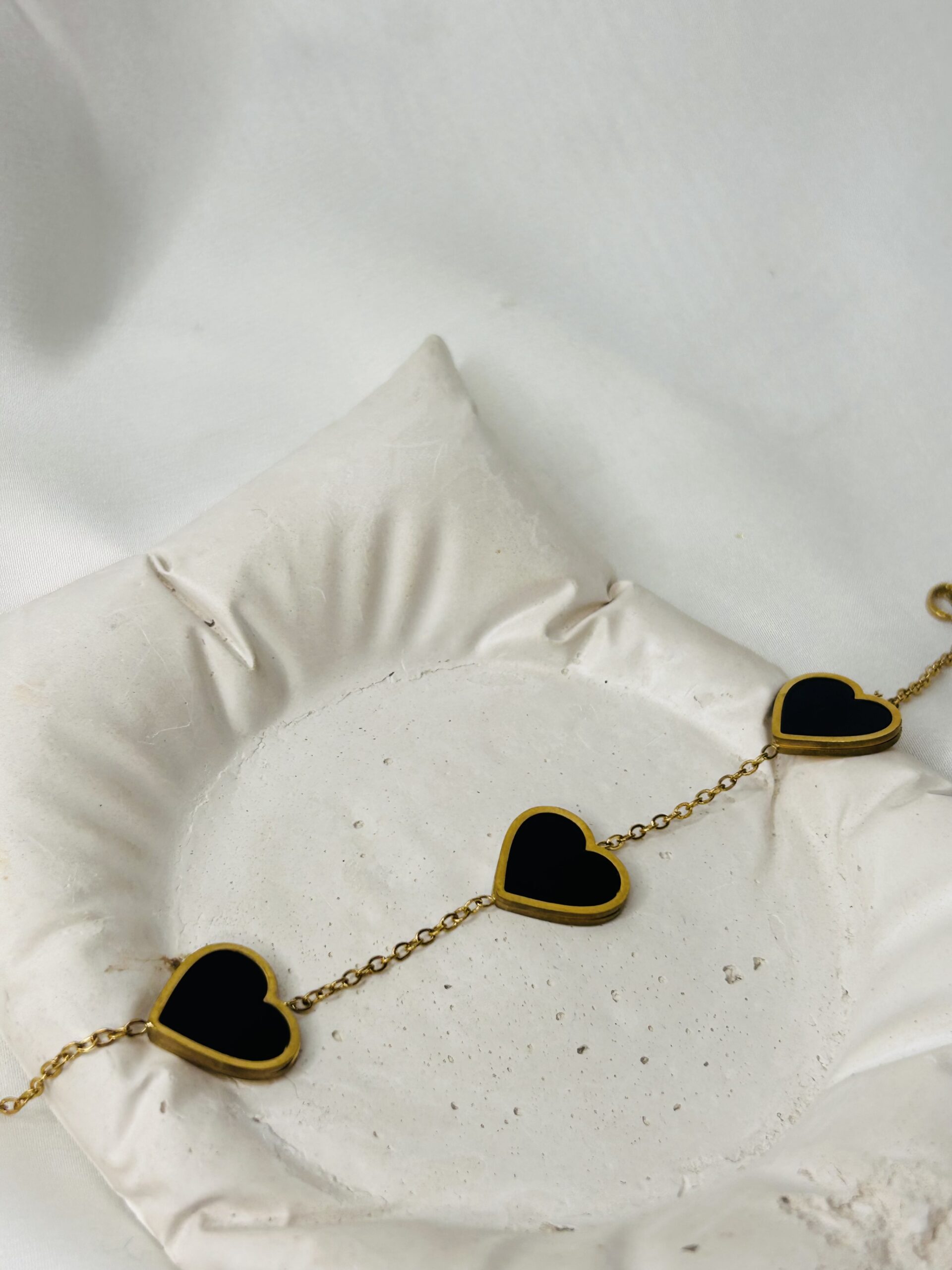 Multi Layered Heart Shaped Gold Anti Tarnish Bracelet