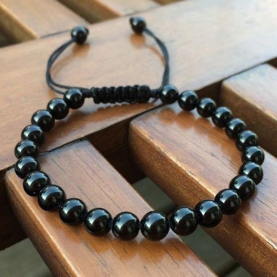 Black Tourmaline Bracelet (Adjustable)