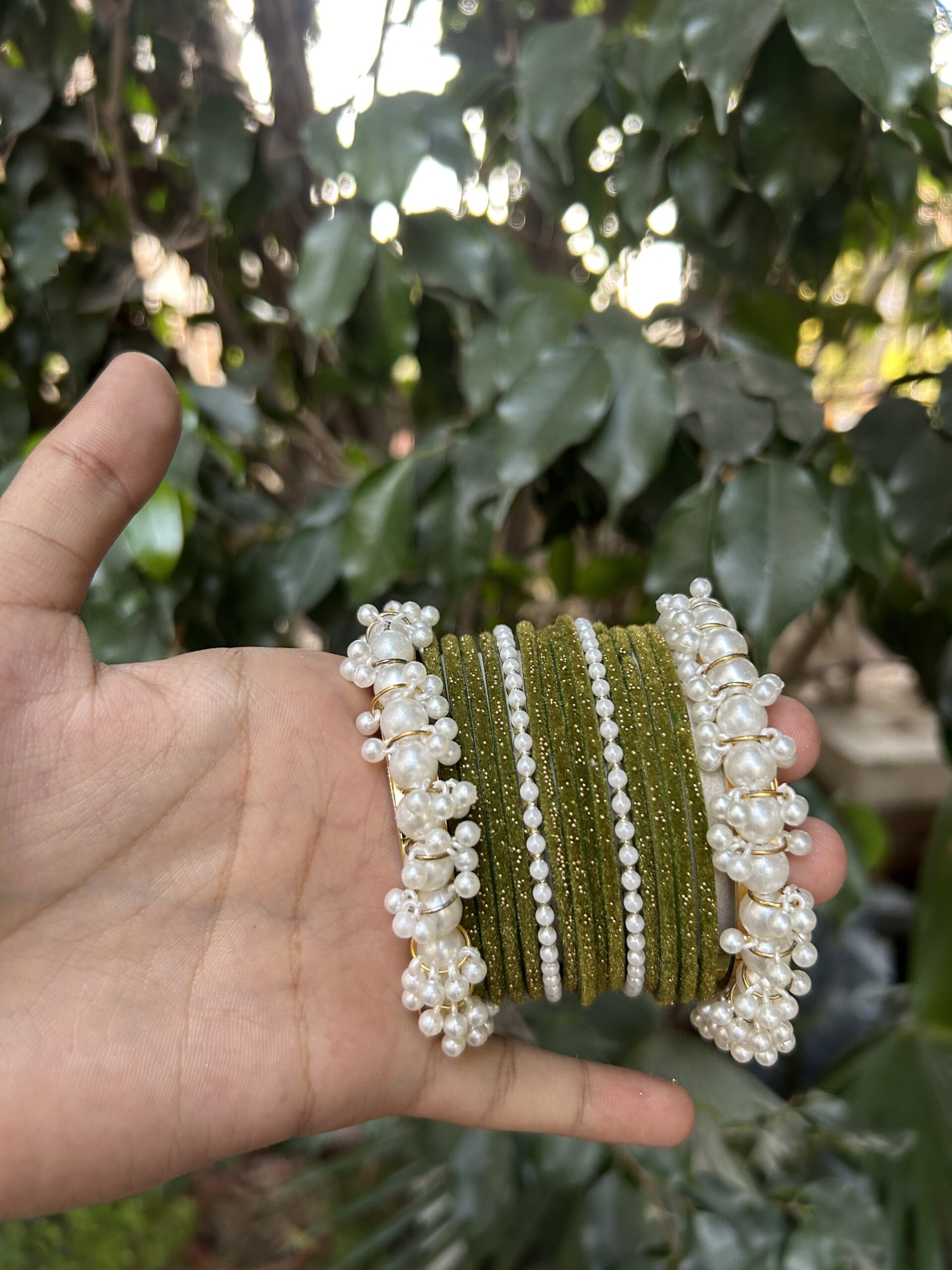 Bangles Set Olive Green