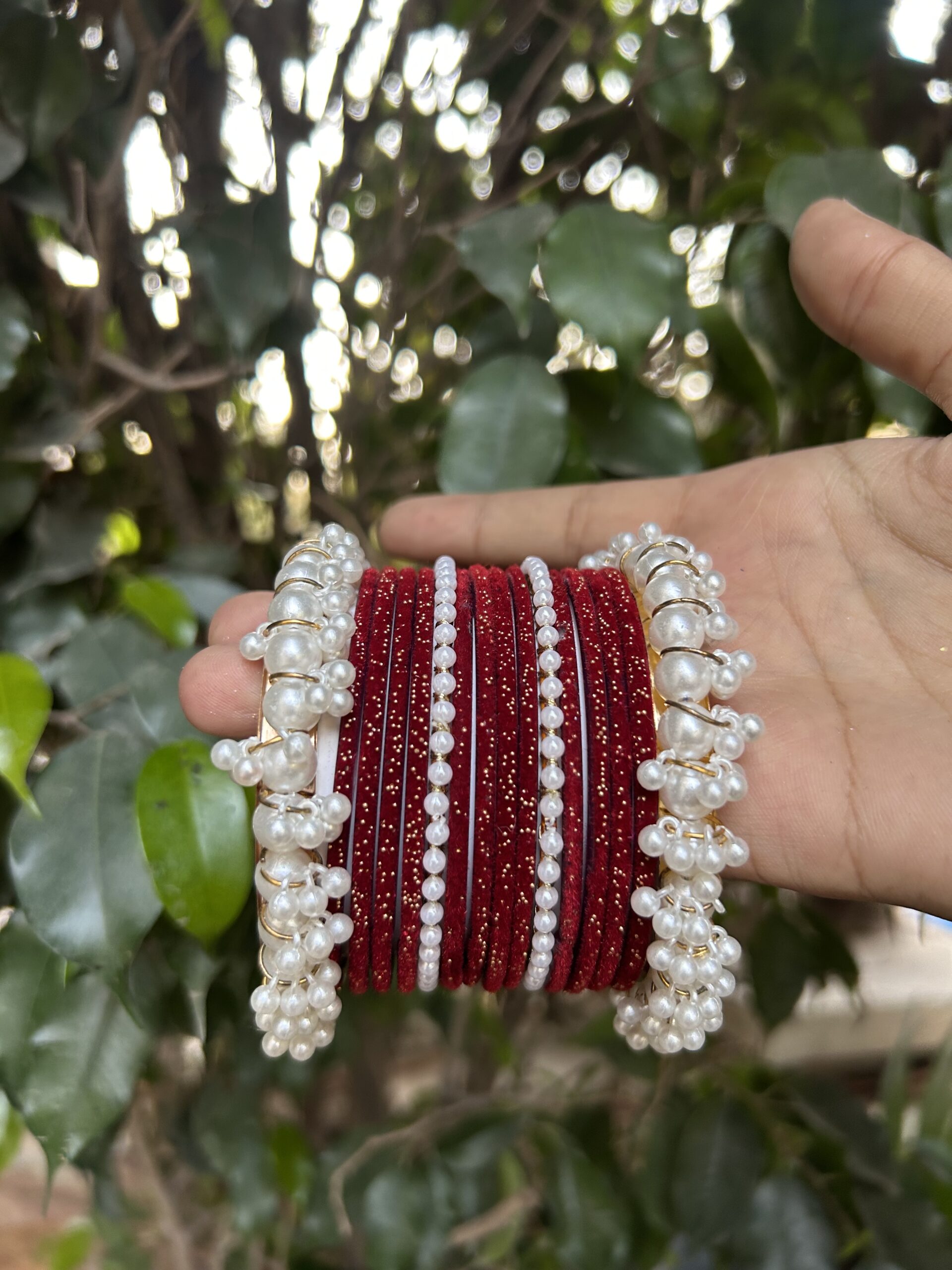 Bangles Set Maroon