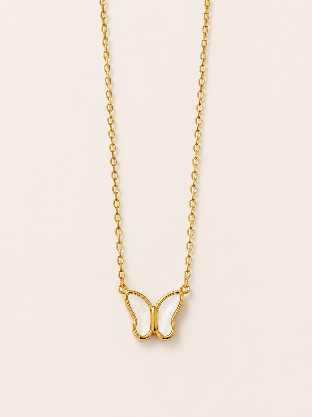 Papillon Pearl Necklace-Butterfly