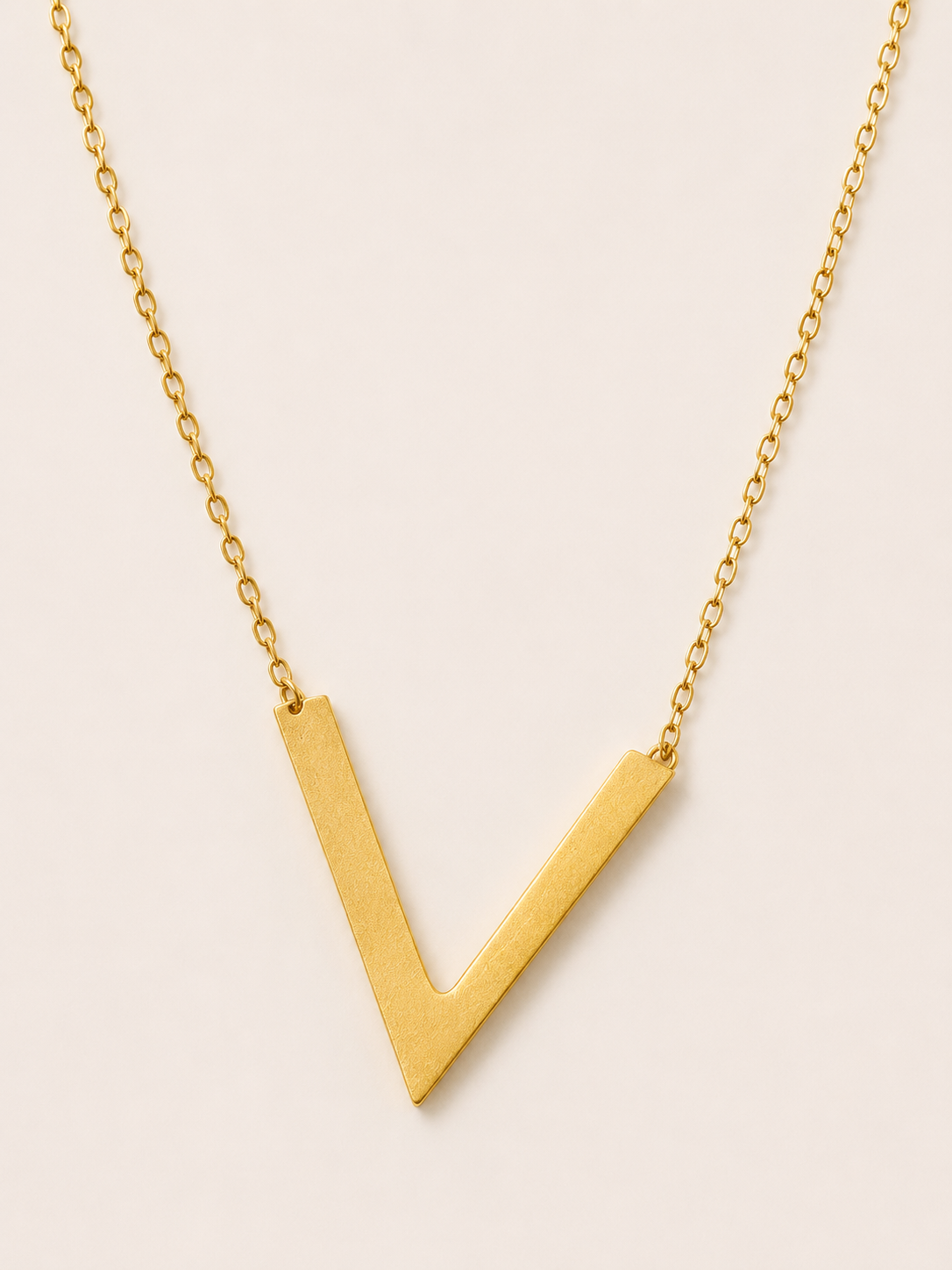 Minimalist V Pendant Necklace